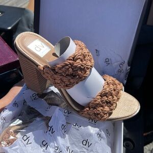 DV by Dolce Vita Women's Braided Tan Heeled Sandals